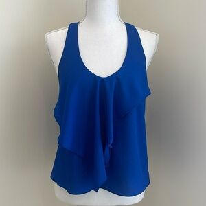Rebecca Hampton Royal Blue Layered Top. EUC